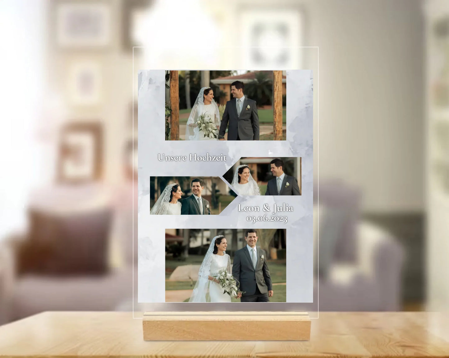 Acryl-Glas "Unsere Hochzeit"