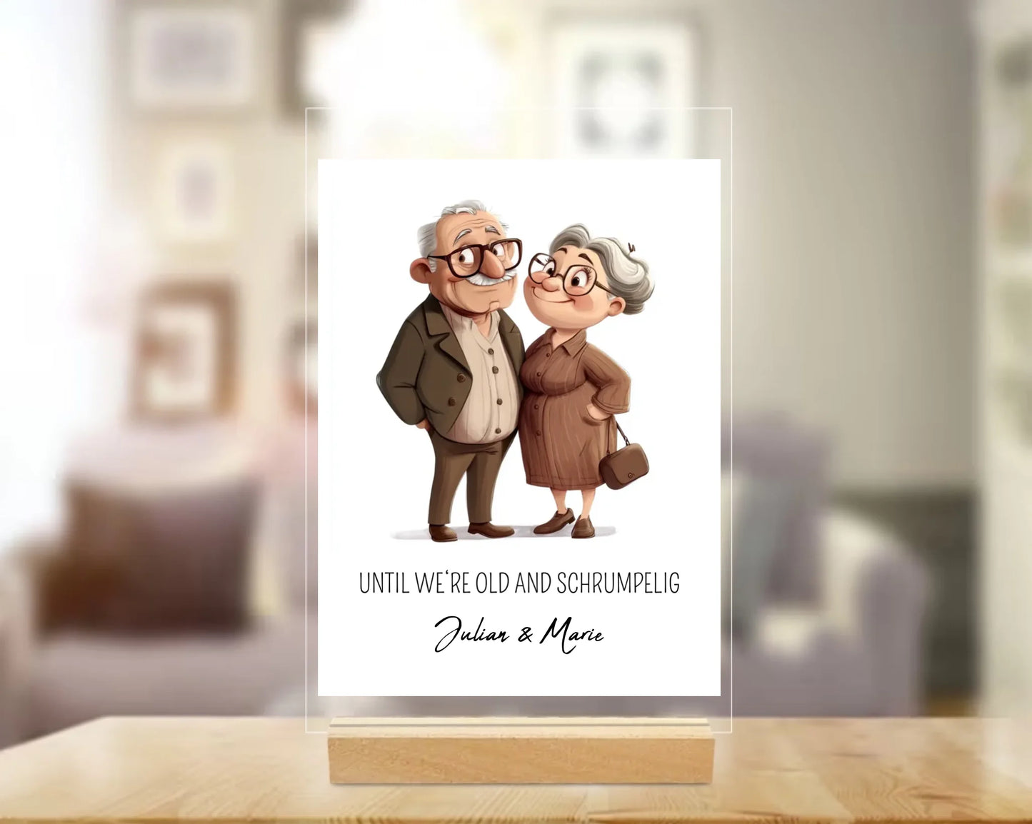 Acryl-Glas "Old & Schrumpelig" im Cartoon