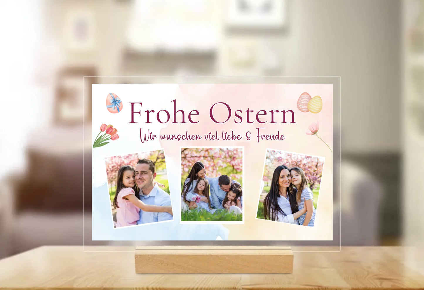 Acryl-Glas "Frohe Ostern" zum verschenken