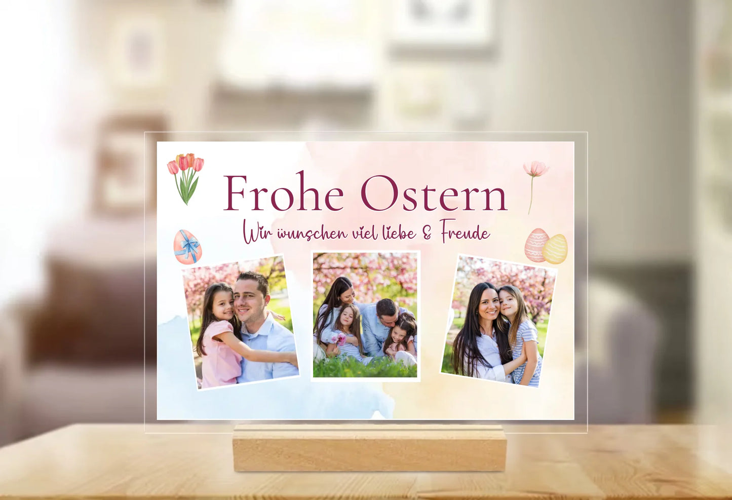 Acryl-Glas "Frohe Ostern" zum verschenken
