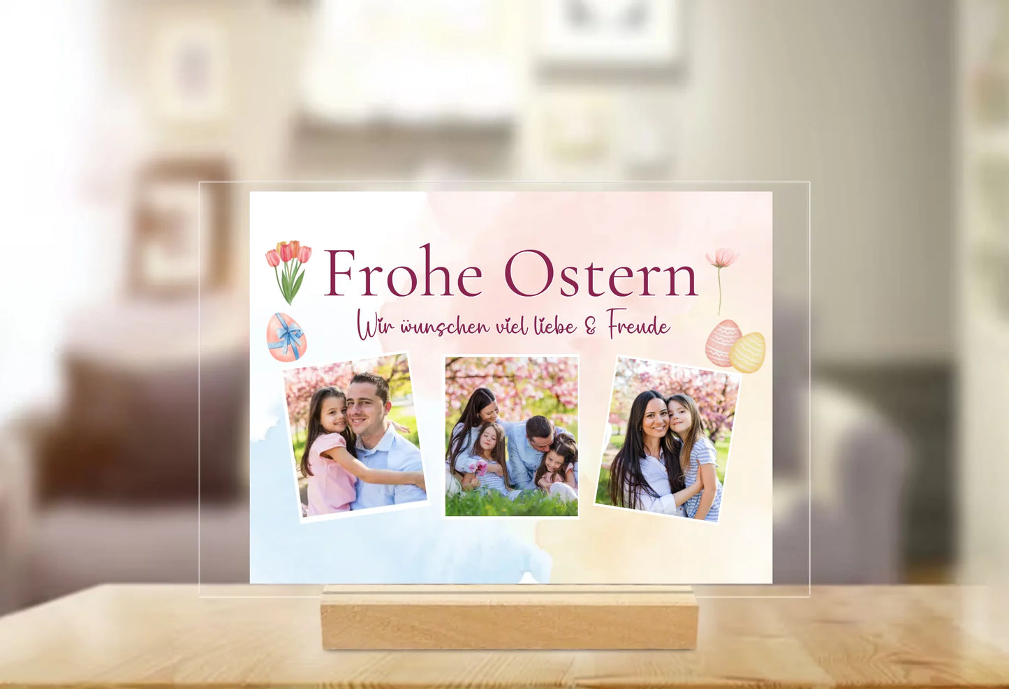 Acryl-Glas "Frohe Ostern" zum verschenken