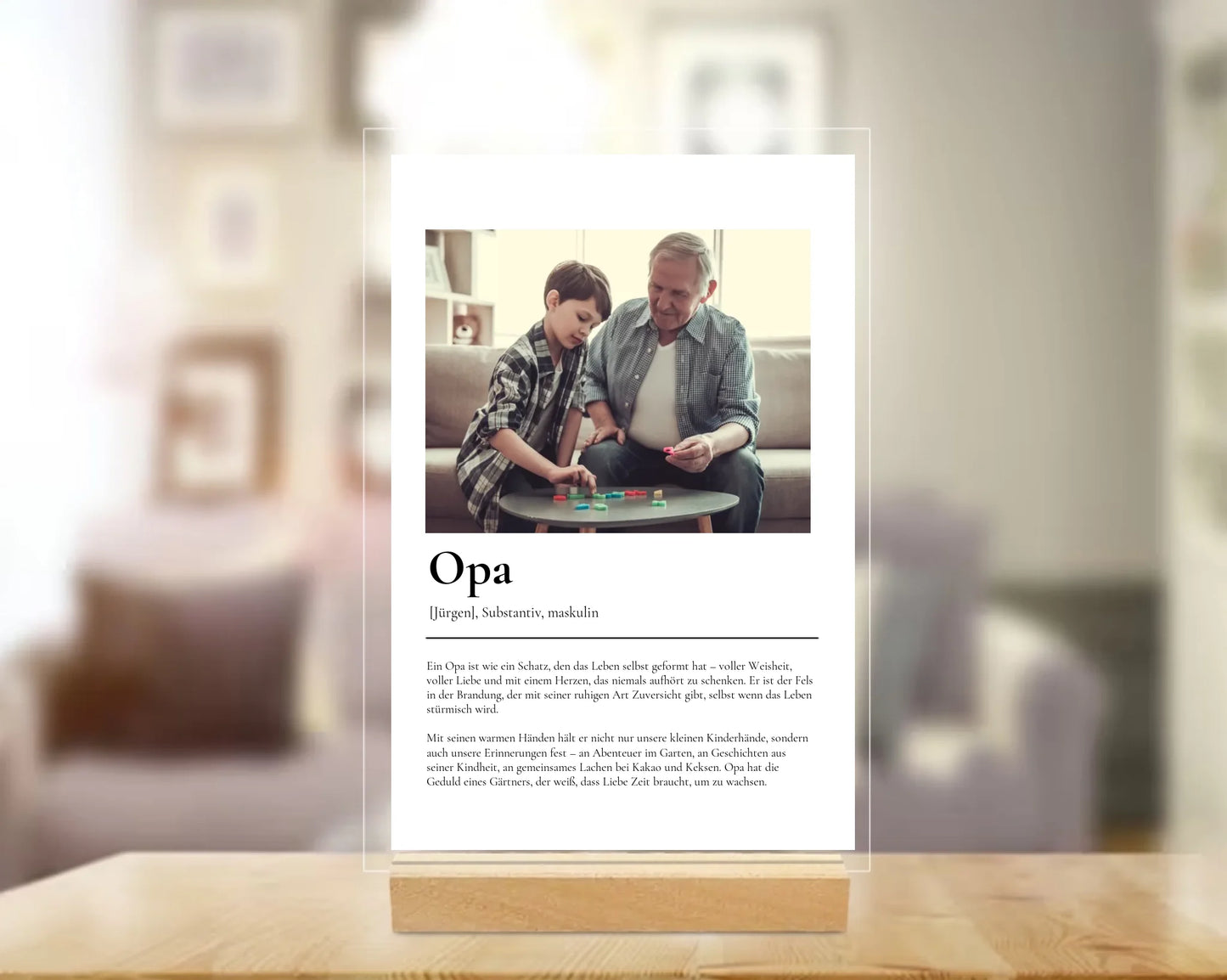 Acryl-Glas "Opa Definition"