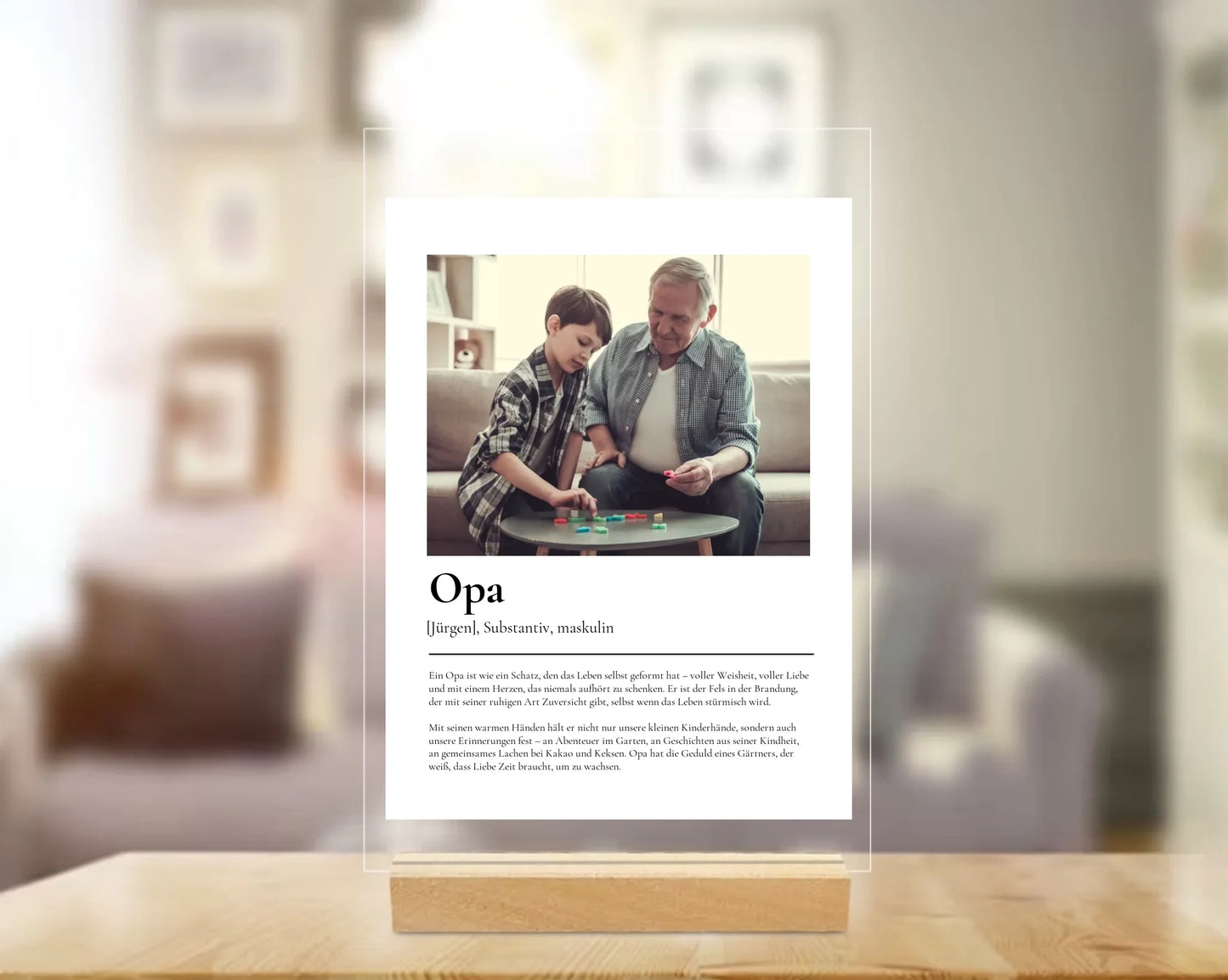 Acryl-Glas "Opa Definition"