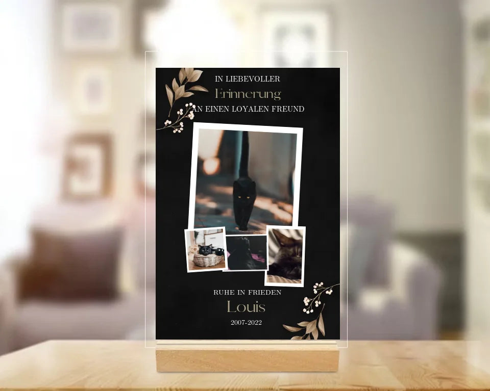 Haustier-Andenken auf Acrylglas