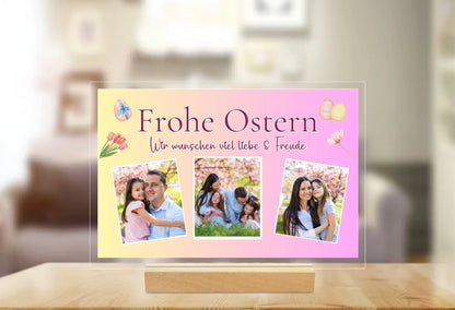 Acryl-Glas "Frohe Ostern" zum verschenken