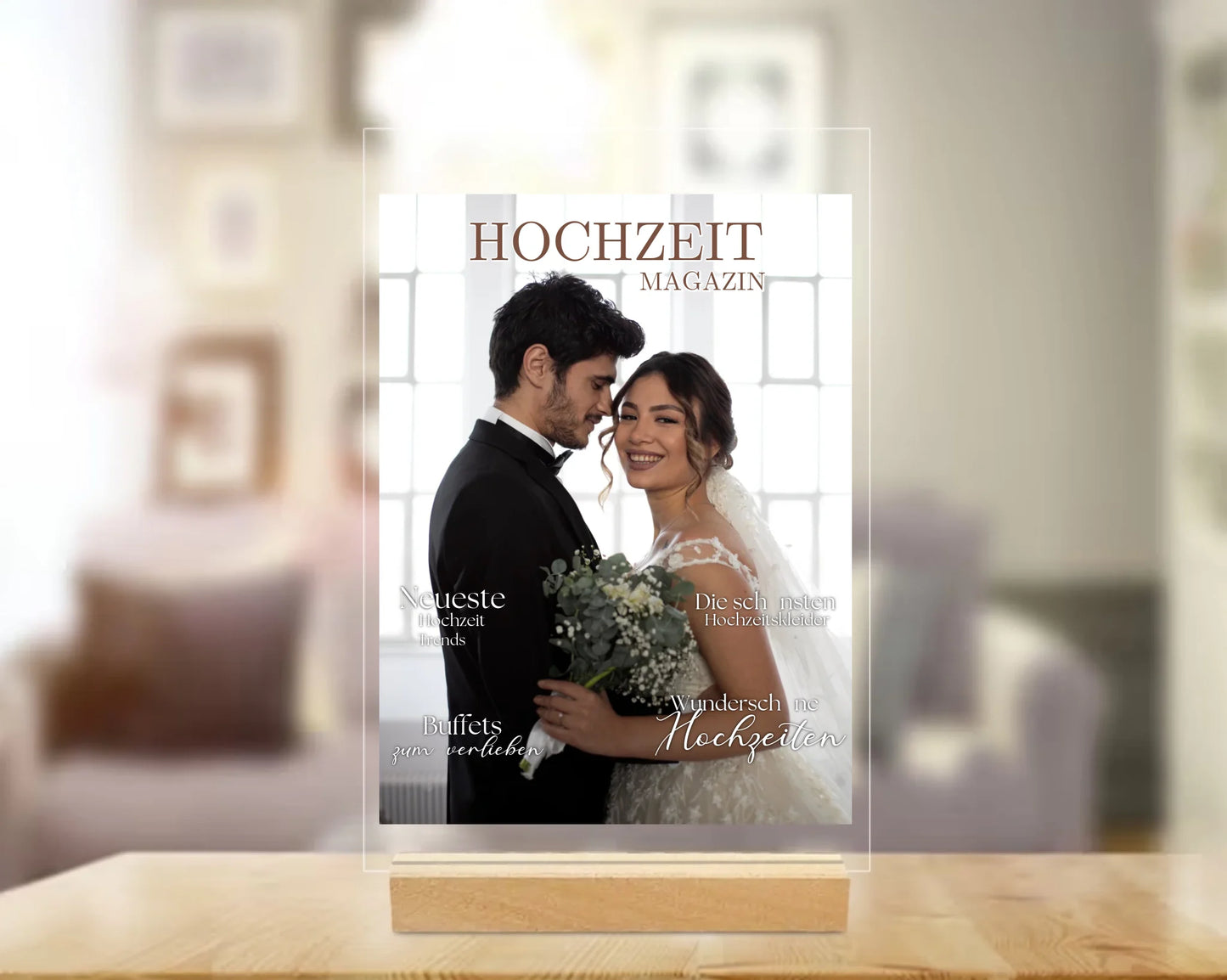 Acryl-Glas "Hochzeit Magazin"