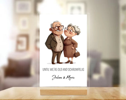 Acryl-Glas "Old & Schrumpelig" im Cartoon