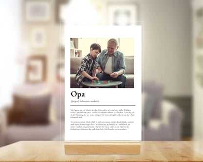 Acryl-Glas "Opa Definition"