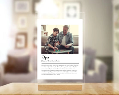 Acryl-Glas "Opa Definition"