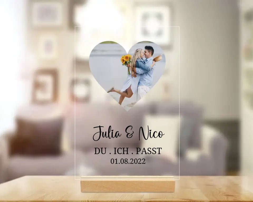 Personalisierte Acryl mit Bild - Jahrestag Geschenk für Paare - ichliebes